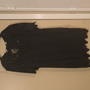 Denise Elle Plus Size Beaded Silk Evening Dress NWT Size 4X